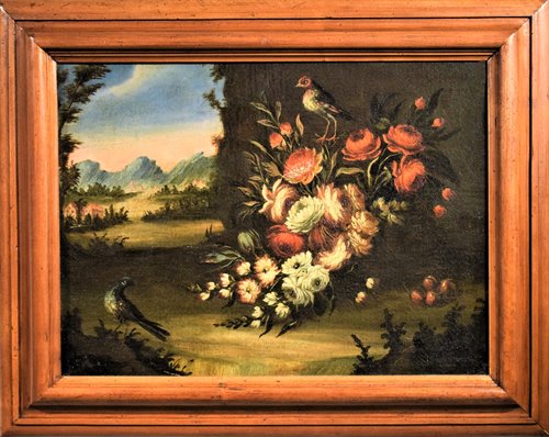 Natura Morta di Fiori con Paesaggio (1)
